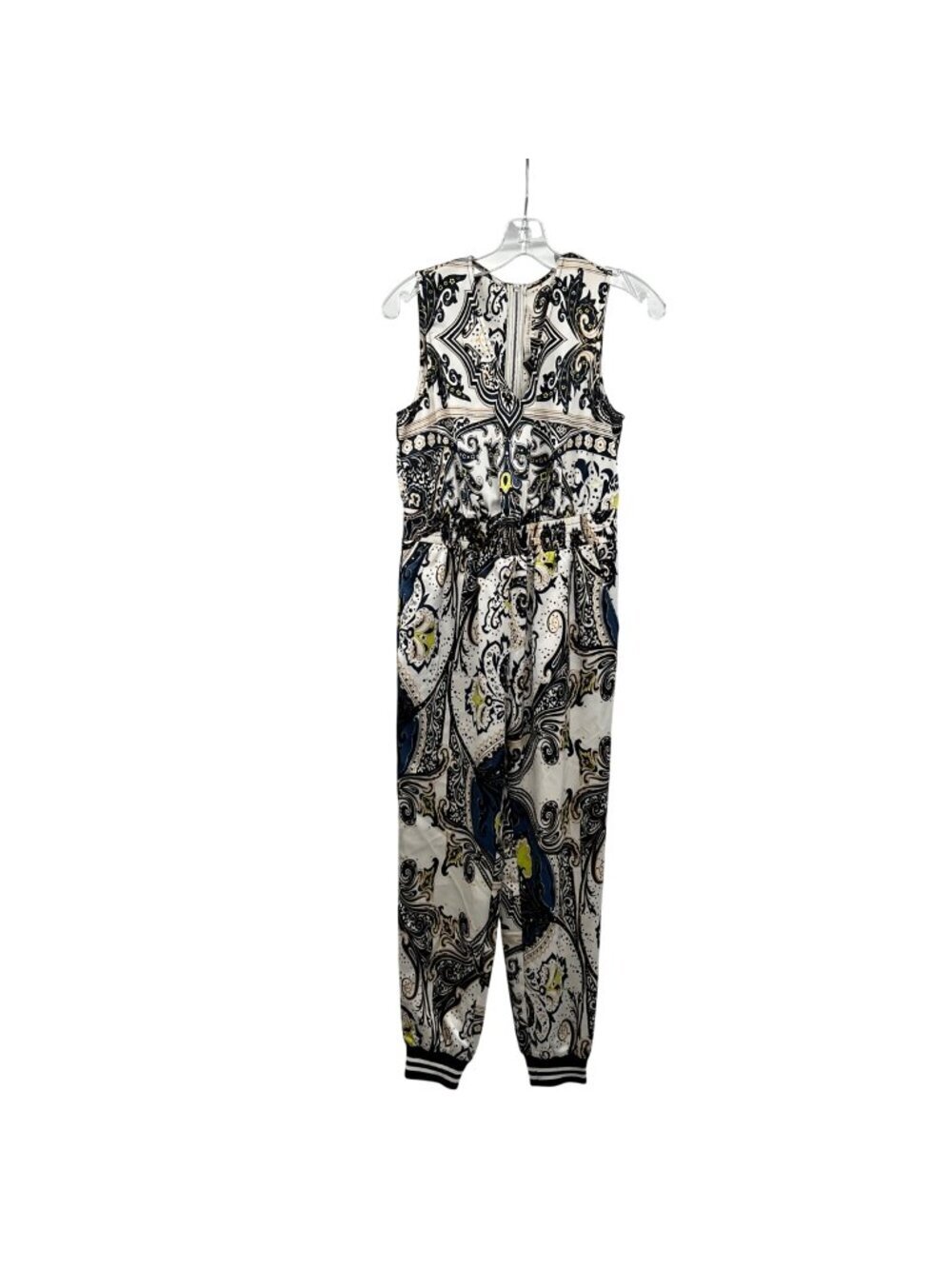 Rachel Roy Womens Paisley Jumpsuit Sleeveless Jogger Multicolor Size 0 Pockets